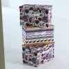 3 Boites de rangement pliables en textile CLECTIC Multicolore