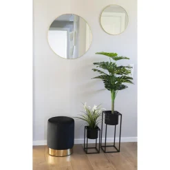 2 Pots de Fleur Noir LARMA
