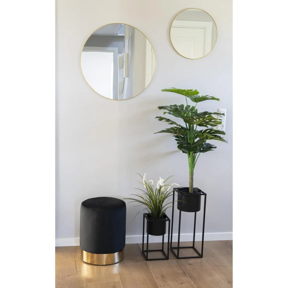 2 Pots de Fleur Noir LARMA