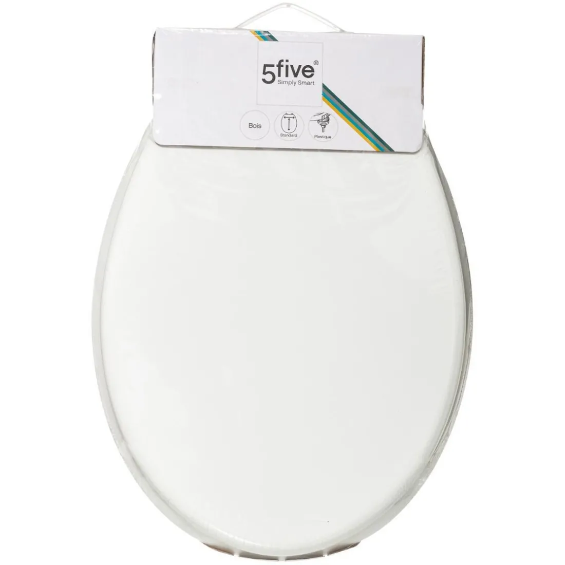 Abattant pour WC en Bois 18' Blanc