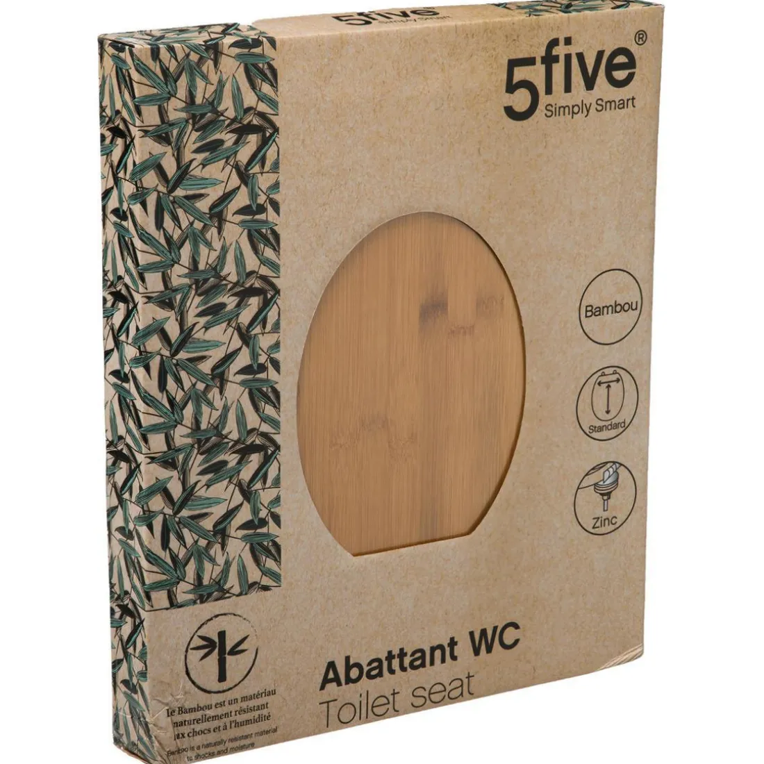 Abattant WC Bambou 18 cm + Zinc
