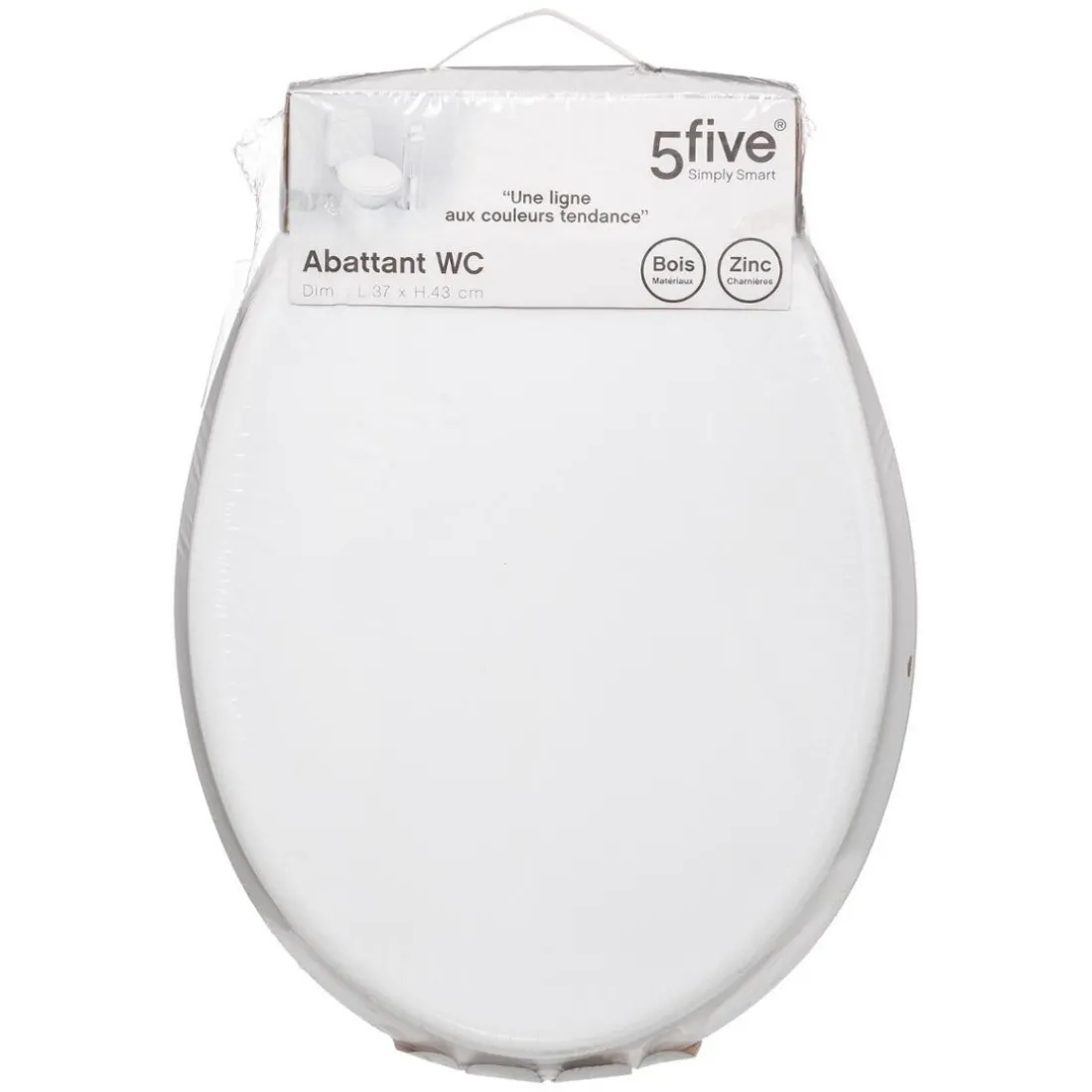 Abattant WC bois 18' + zinc blanc