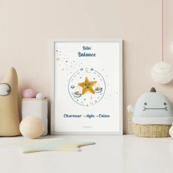 Affiche de décoration bébé Balance