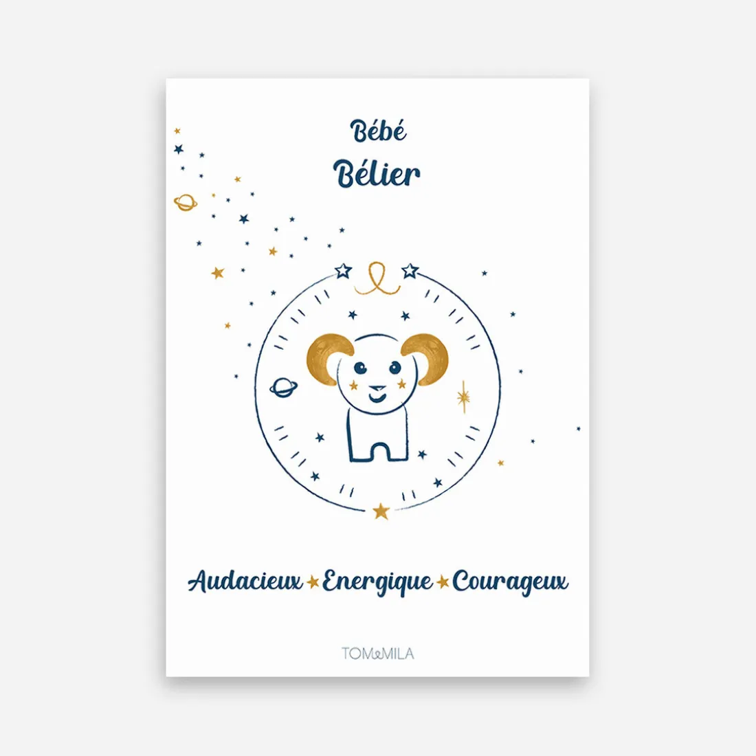 Affiche de décoration bébé Bélier