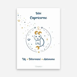 Affiche de décoration bébé Capricorne