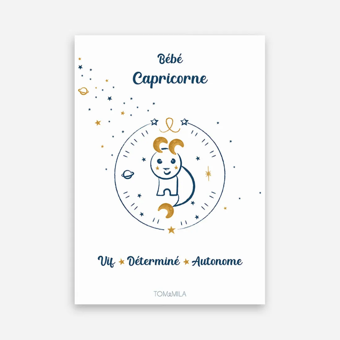 Affiche de décoration bébé Capricorne