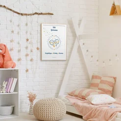 Affiche de décoration bébé Gémeaux