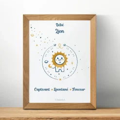 Affiche de décoration bébé Lion
