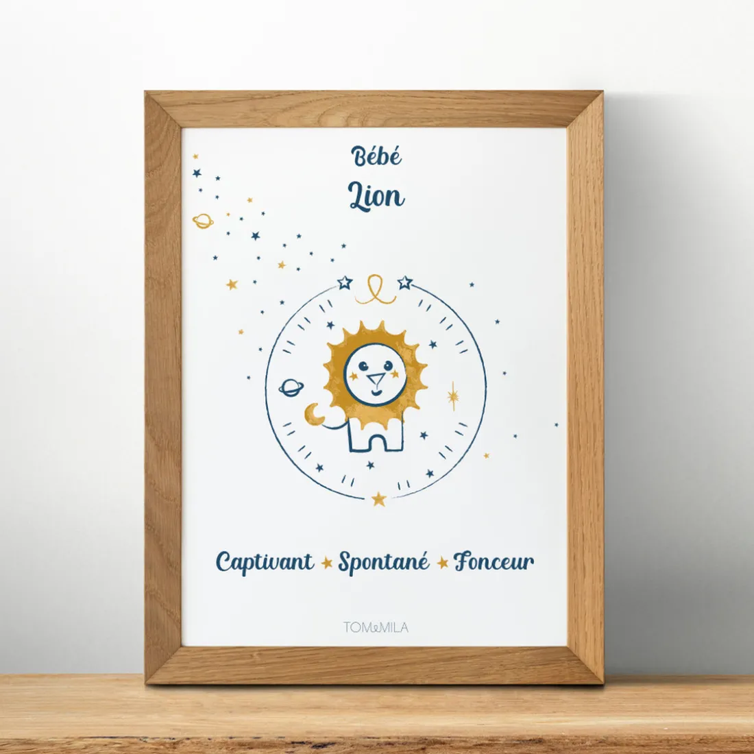 Affiche de décoration bébé Lion