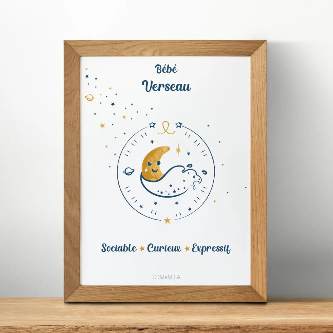 Affiche de décoration bébé Verseau