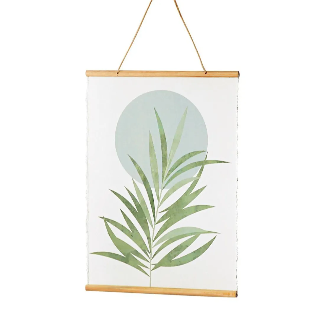 Affiche en papier recyclé avec bordure en bambou ENFIN ZEN