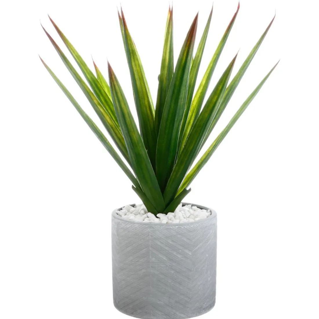 Aloe vera artificiel et pot en céramiqueH49 - Hello Garden