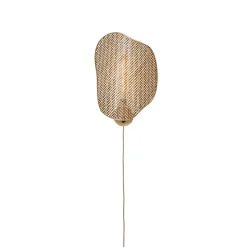 Applique murale Kinabalu bambou abat-jour naturel marron