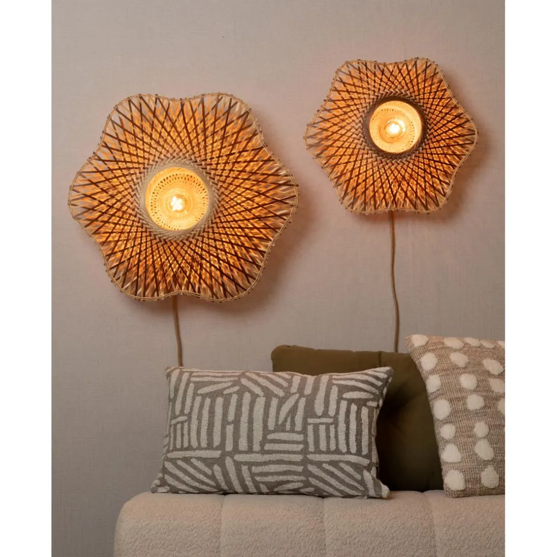 Applique murale Madura bambou naturel marron