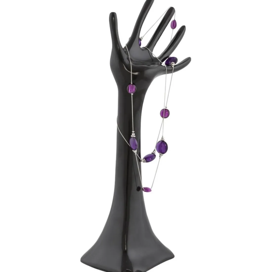 Arbre à bijoux 'MANO' en aluminium peint noir