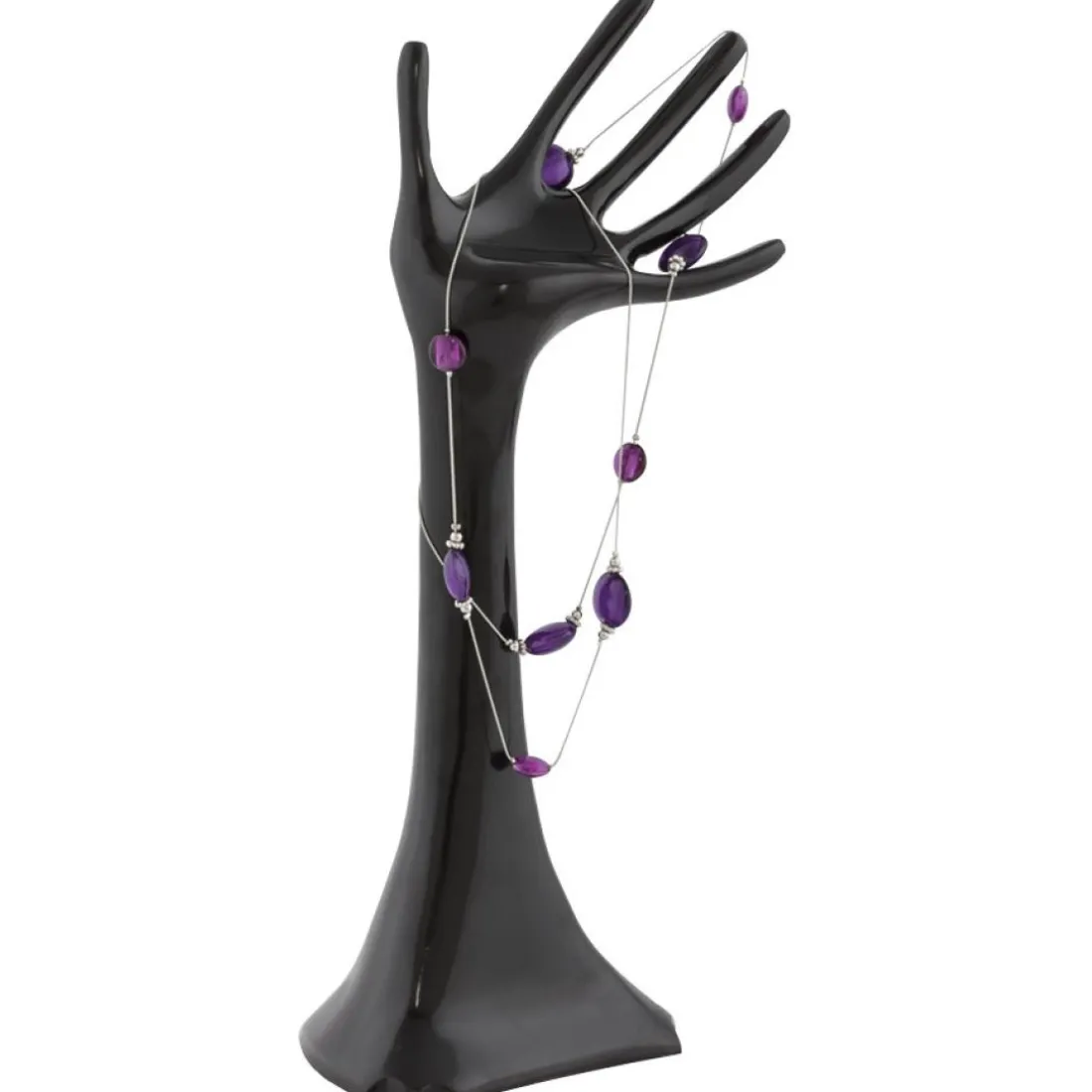 Arbre à bijoux 'MANO' en aluminium peint noir
