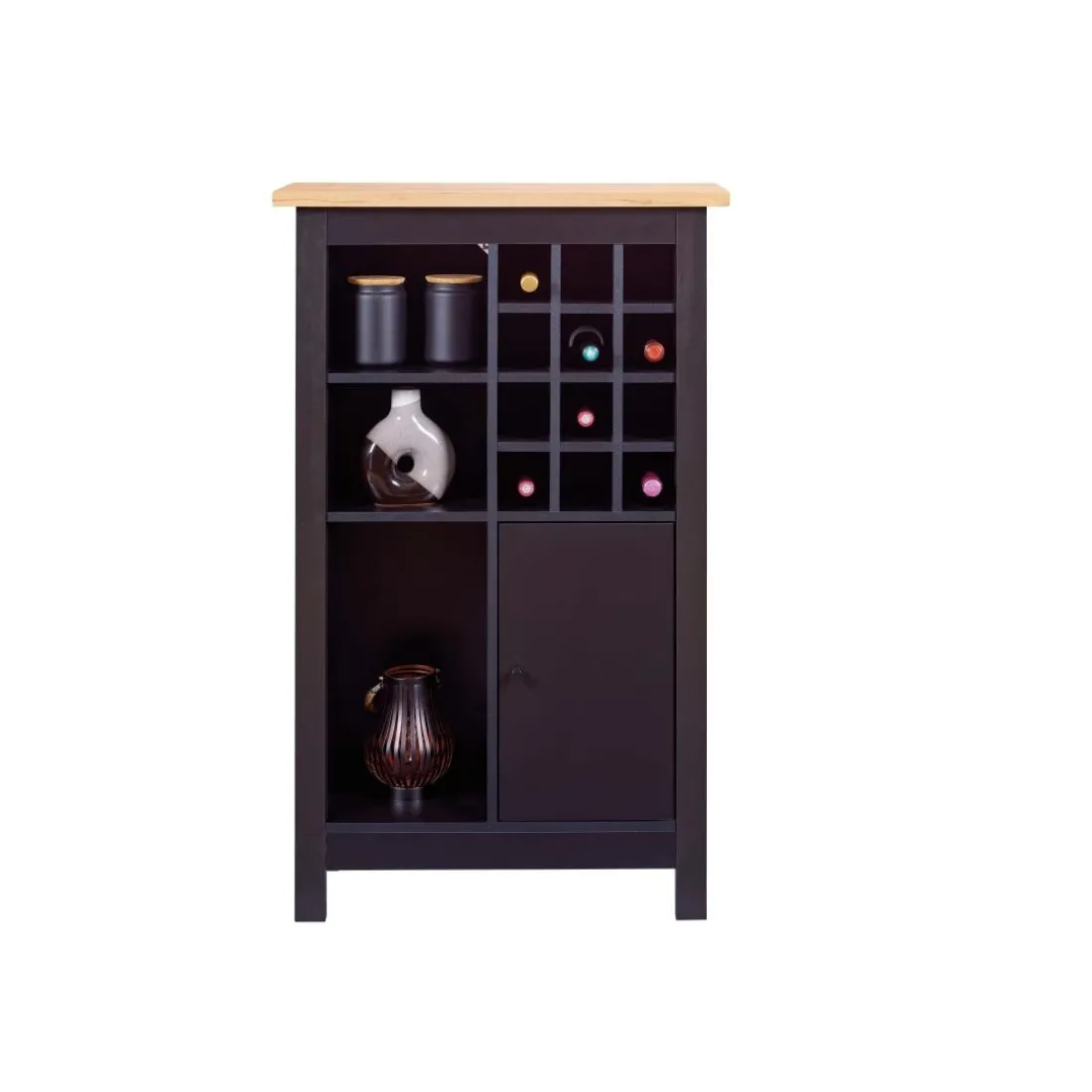 Armoire à bouteilles HELINA coloris noir
