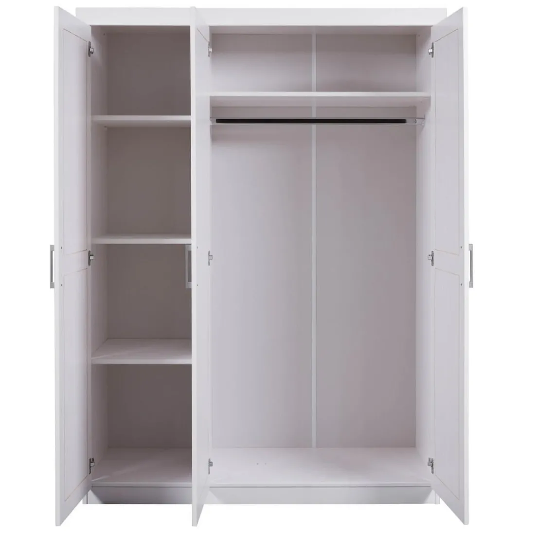Armoire 3 Portes en Pin massif blanc NOWO