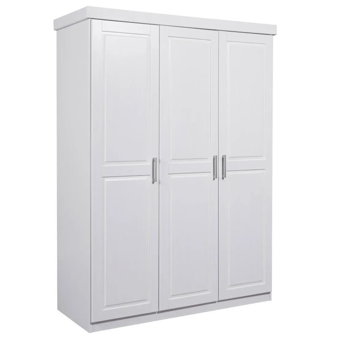 Armoire 3 Portes en Pin massif blanc NOWO