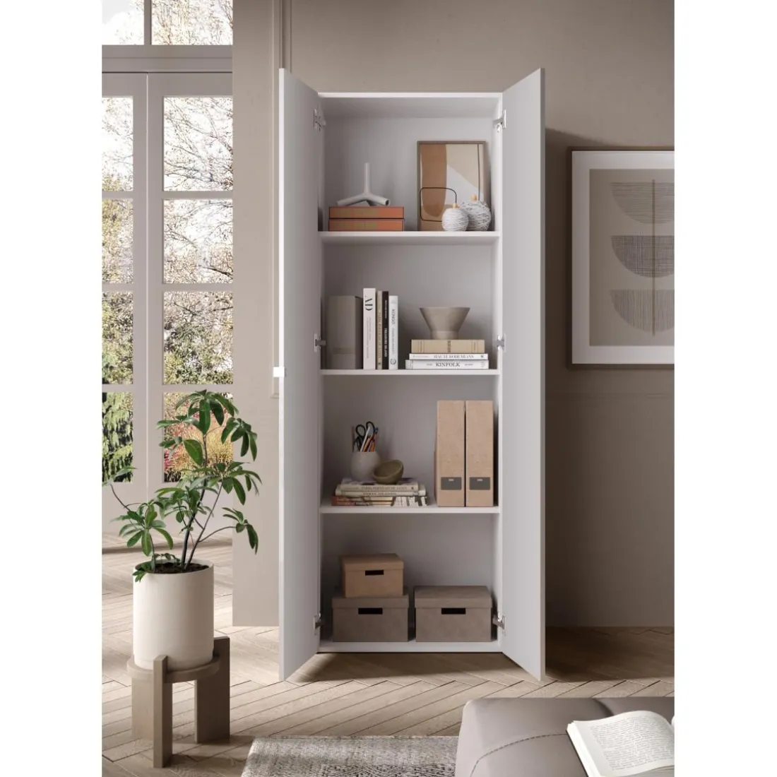 Armoire 2 portes multifonctionnelle
