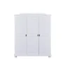 Armoire 4 étagères style Campagne en Pin Massif Blanc RUSTIK