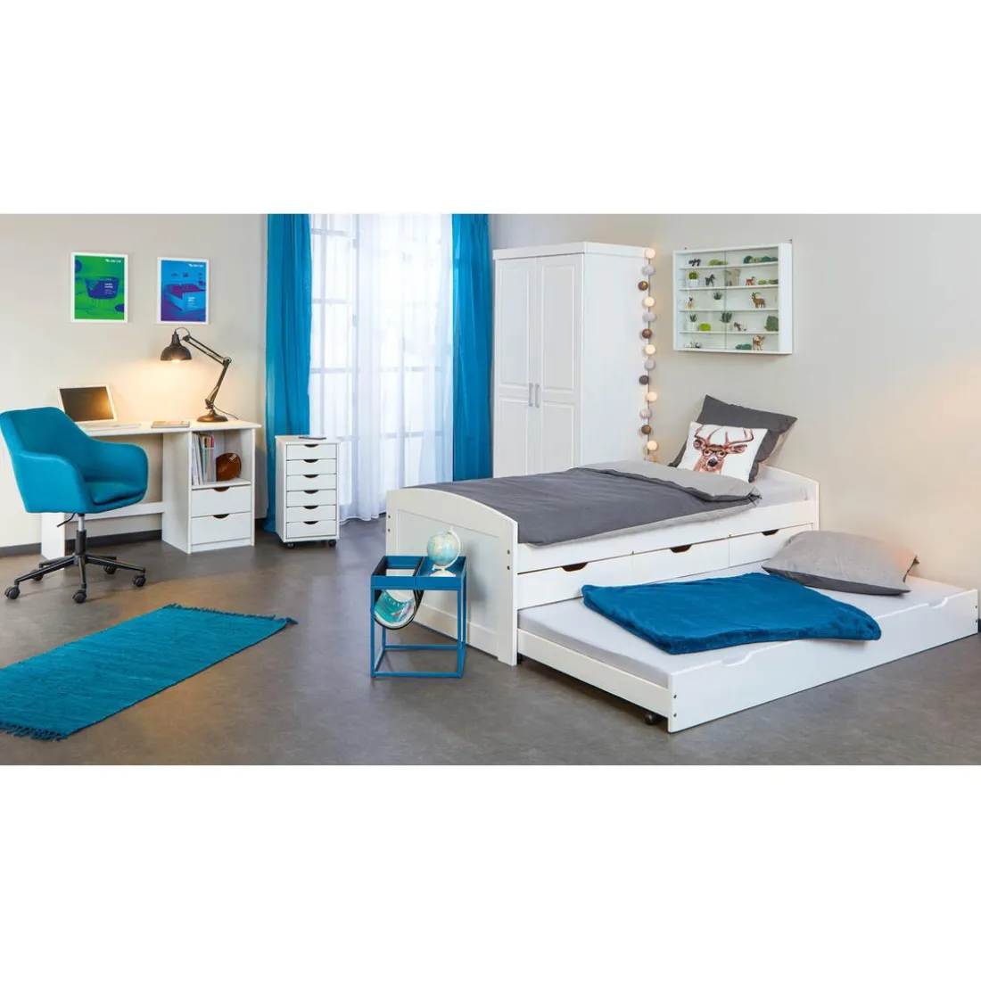 Armoire blanc 2 portes AKOON