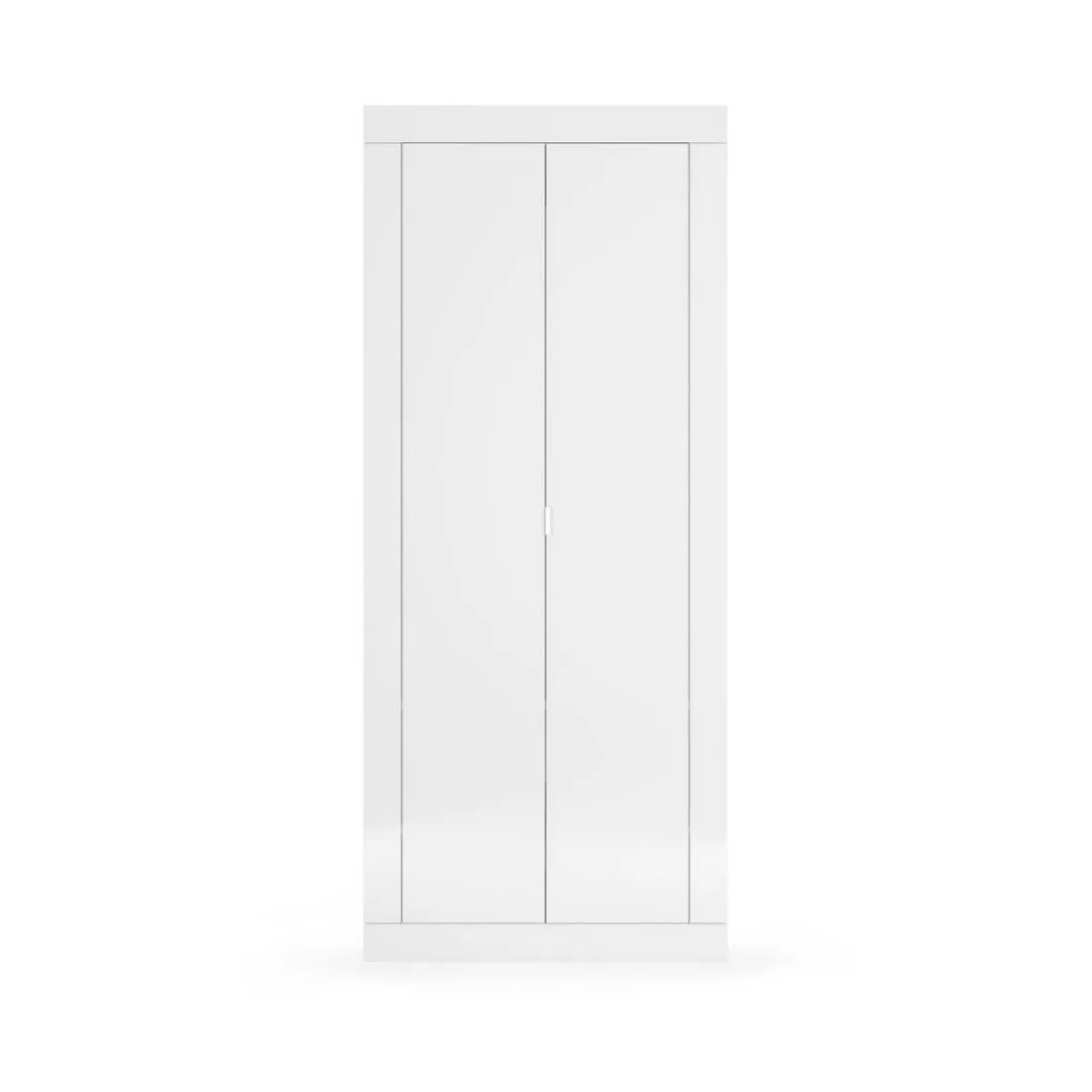 Armoire de couloir Bari 2 Portes coloris Laqué Blanc Brillant