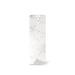 Armoire de couloir Villaricca 1 Porte blanc serigraphie Miroir
