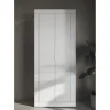 Armoire de rangement salle de bain 2 Portes Miroir 5 étagères L70 x H195 cm