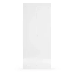 Armoire de rangement salle de bain 2 Portes Miroir 5 étagères L70 x H195 cm