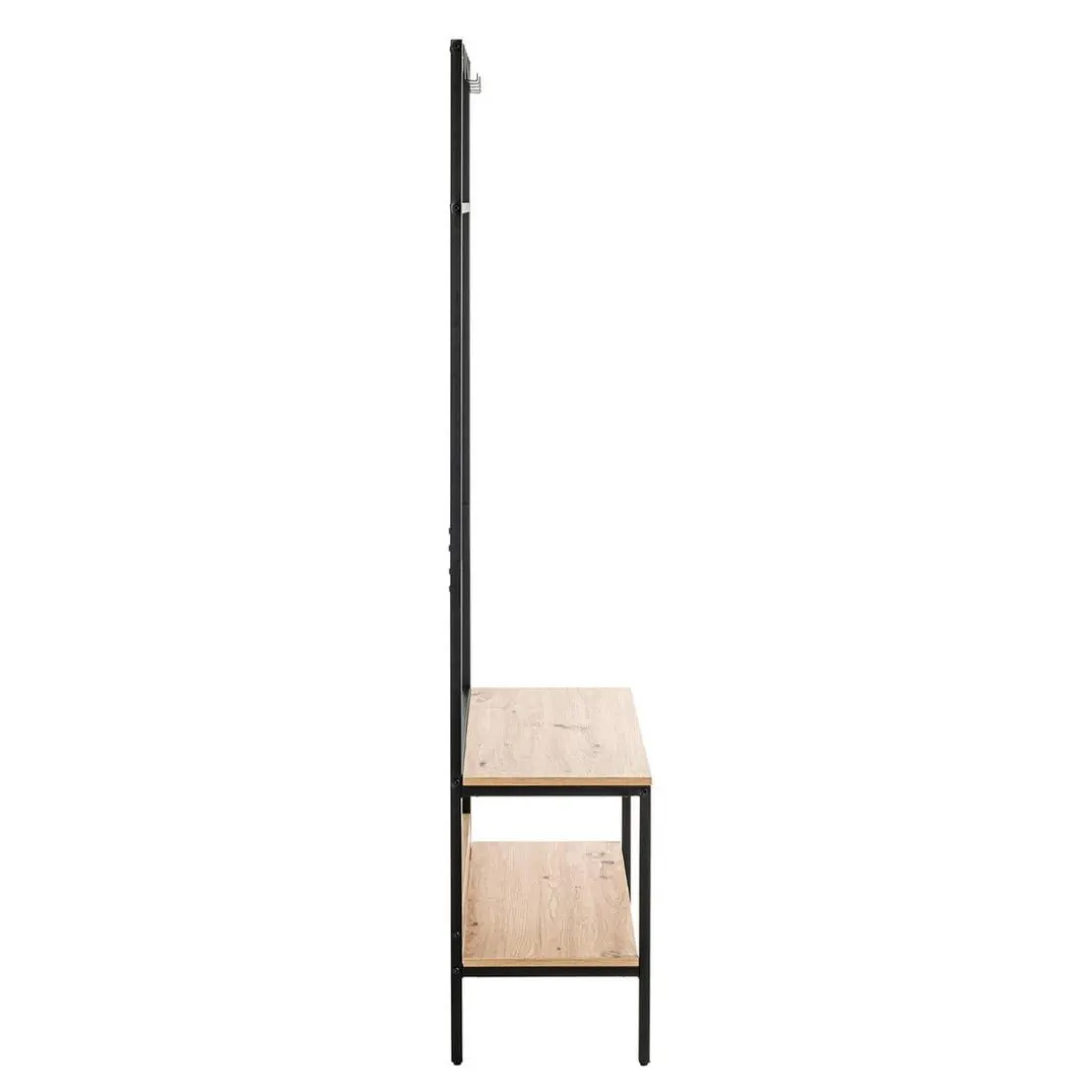 Armoire debout métal et bois etagère double plateaux