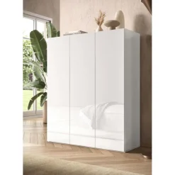 Armoire derangement 3 portes 8 étagères reglable