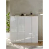 Armoire derangement 4 portes 8 étagères reglable