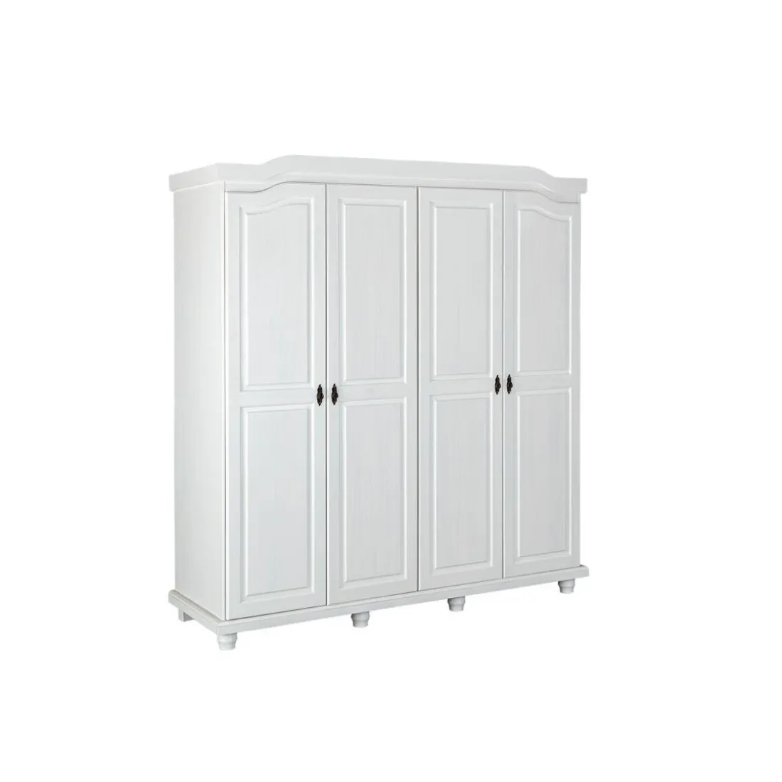 Armoire Rustique FSC 4 Portes Blanc ISNY