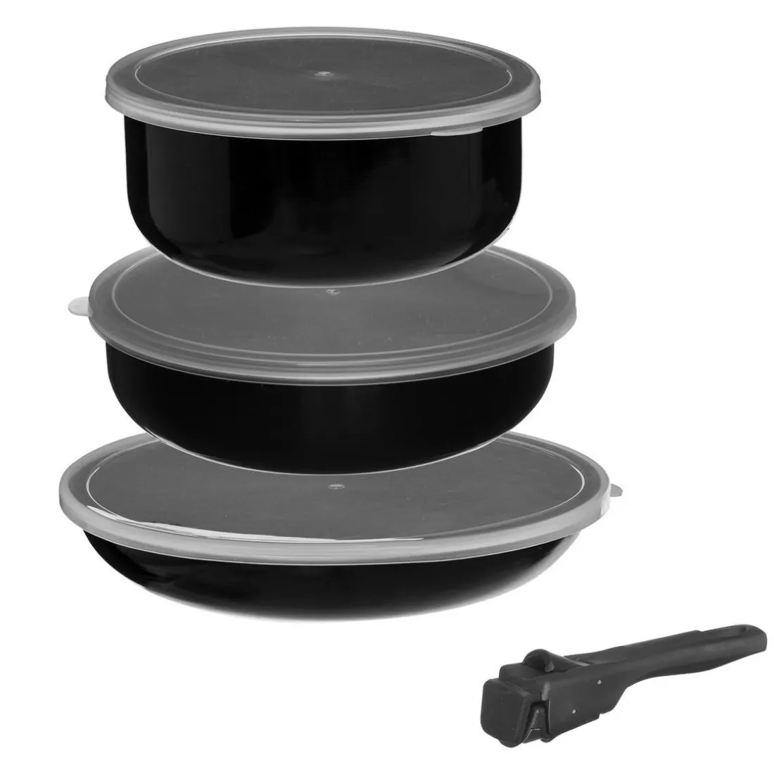 Batterie de cuisine amovible aluminium pressé