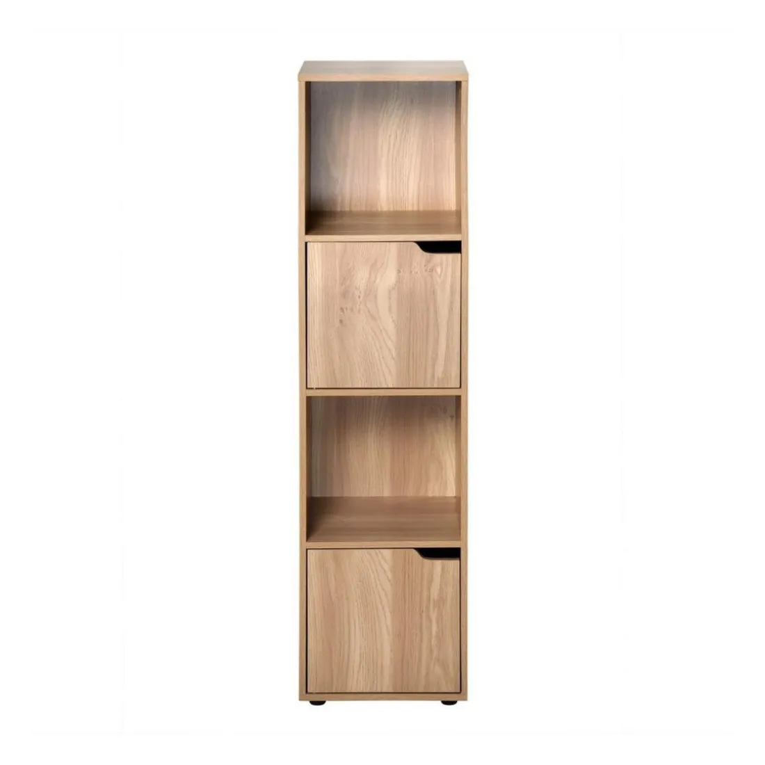 Bibliothèque 4 Cases et 2 portes en bois