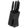 Bloc 6 couteaux noir