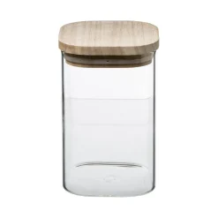 Bocal Verre de 3 Empilable et Bois