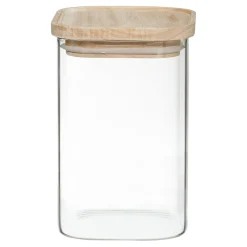 Bocal Verre de 4 Empilable et Bois