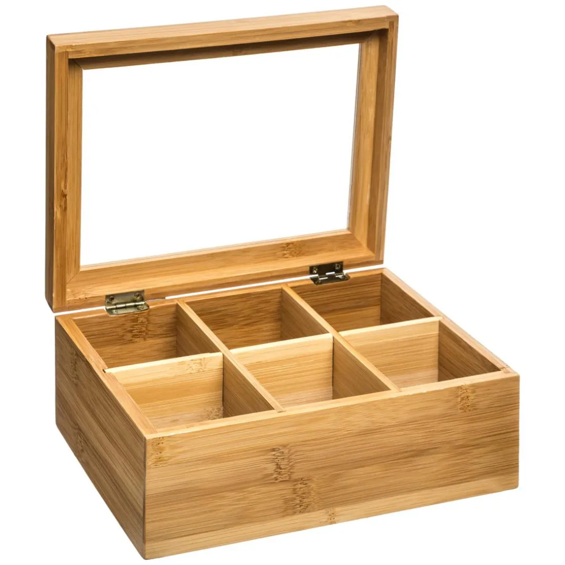 Boîte thé x6 compartiments bambou