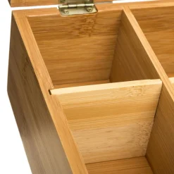 Boîte thé x6 compartiments bambou