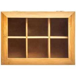 Boîte thé x6 compartiments bambou