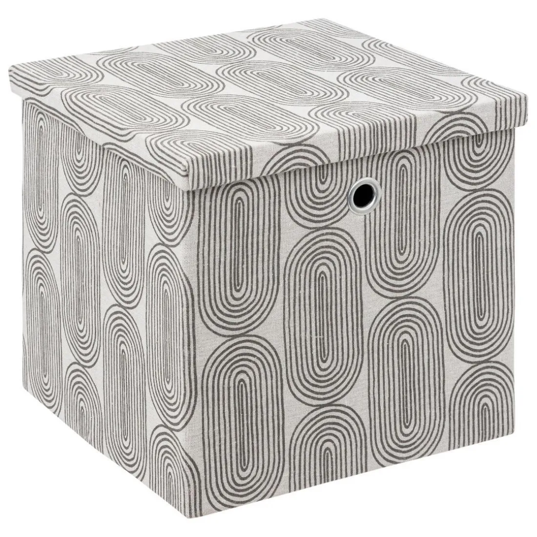 Boîte tissu 31x31 gris avec motifs