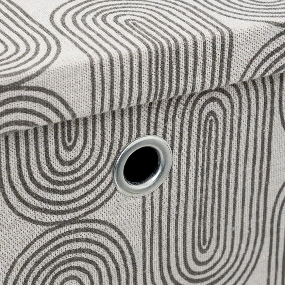 Boîte tissu 31x31 gris avec motifs
