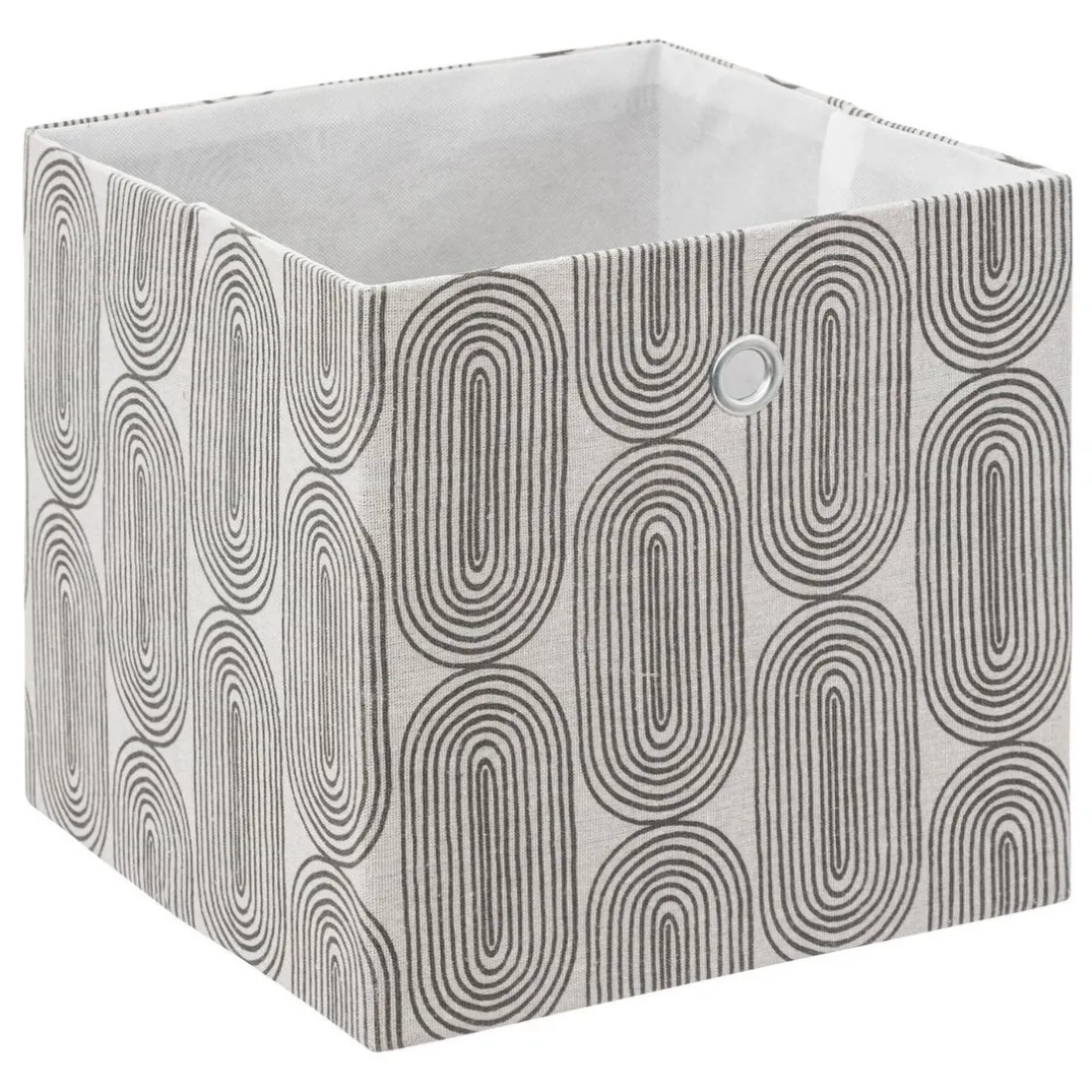 Boîte tissu 31x31 gris avec motifs