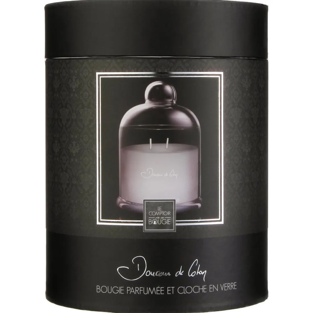 Bougie parfumée sous cloche en verre