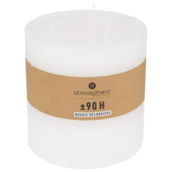 Bougie ronde rustique blanc D14voir