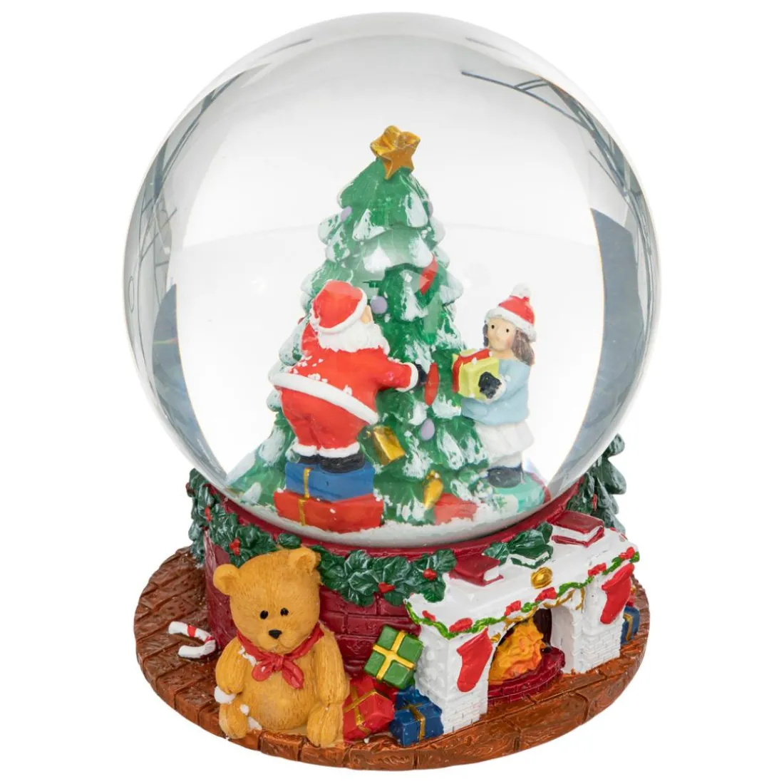 Boule de neige père noël musicale