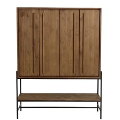 Buffet 4 portes 1 niche en bois de teck recyclé