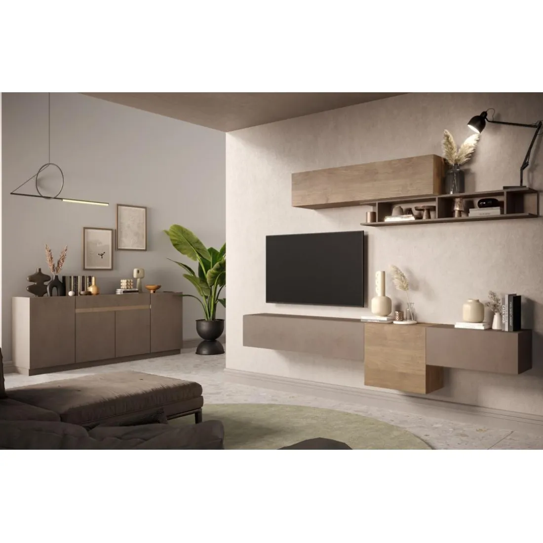 Buffet 4 portes 1 tiroir bonze
